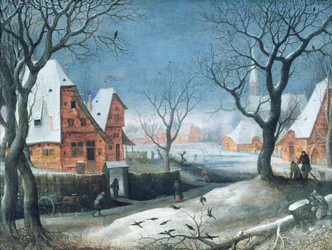 Winterlandschaft mit Vogelfängern